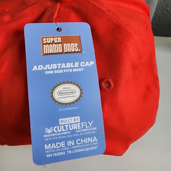 Culturefly Super Mario Bros. Adjustable Cap One Size Snapback NWT Nintendo Hat - Picture 6 of 11